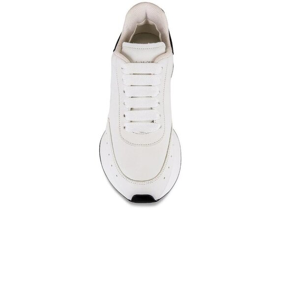 Alexander McQueen Sprint Runner Sneakers in White & Black 38 New with Box Womens - Picture 5 of 16